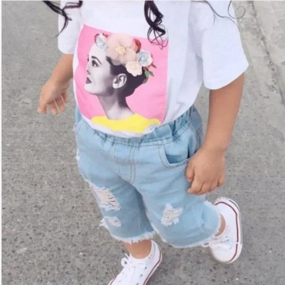 NEW cute ripped destroyed jeans for kids